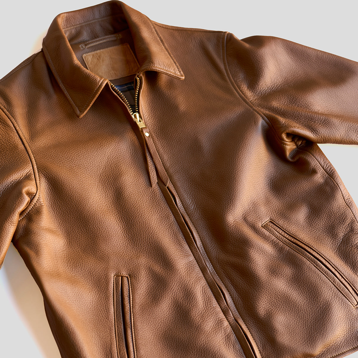 No.115 Classic Bomber | Italian Deerskin Tan