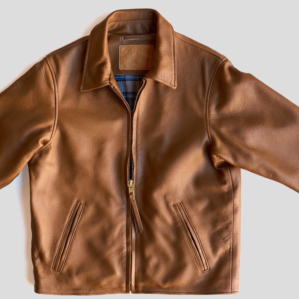 No.115 Classic Bomber | Italian Deerskin Tan