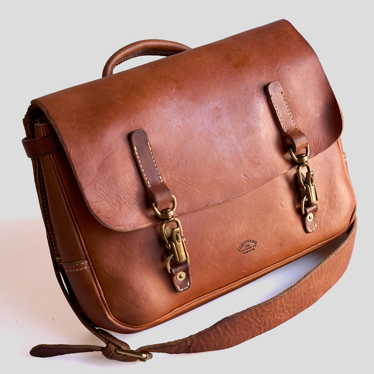 NO.130 Vintage Stone Washed Mailbag