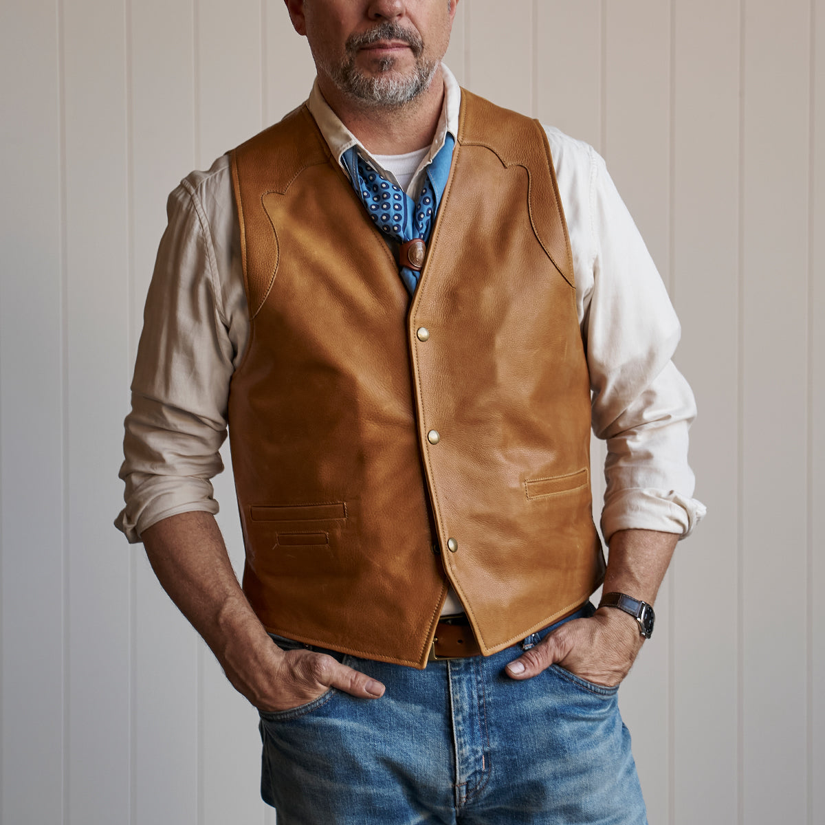 No.169 Garrison Vest | LE Saddle Tan