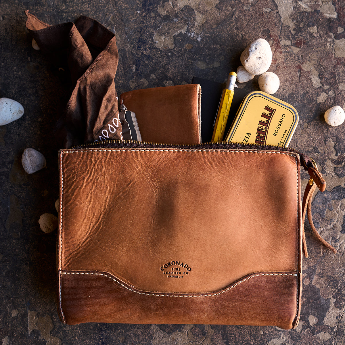 No.194 Utility Pouch | Stone-Washed Natural