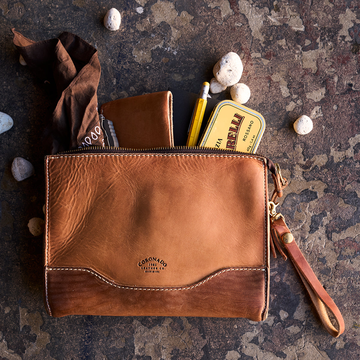 No.194 Utility Pouch | Stone-Washed Natural