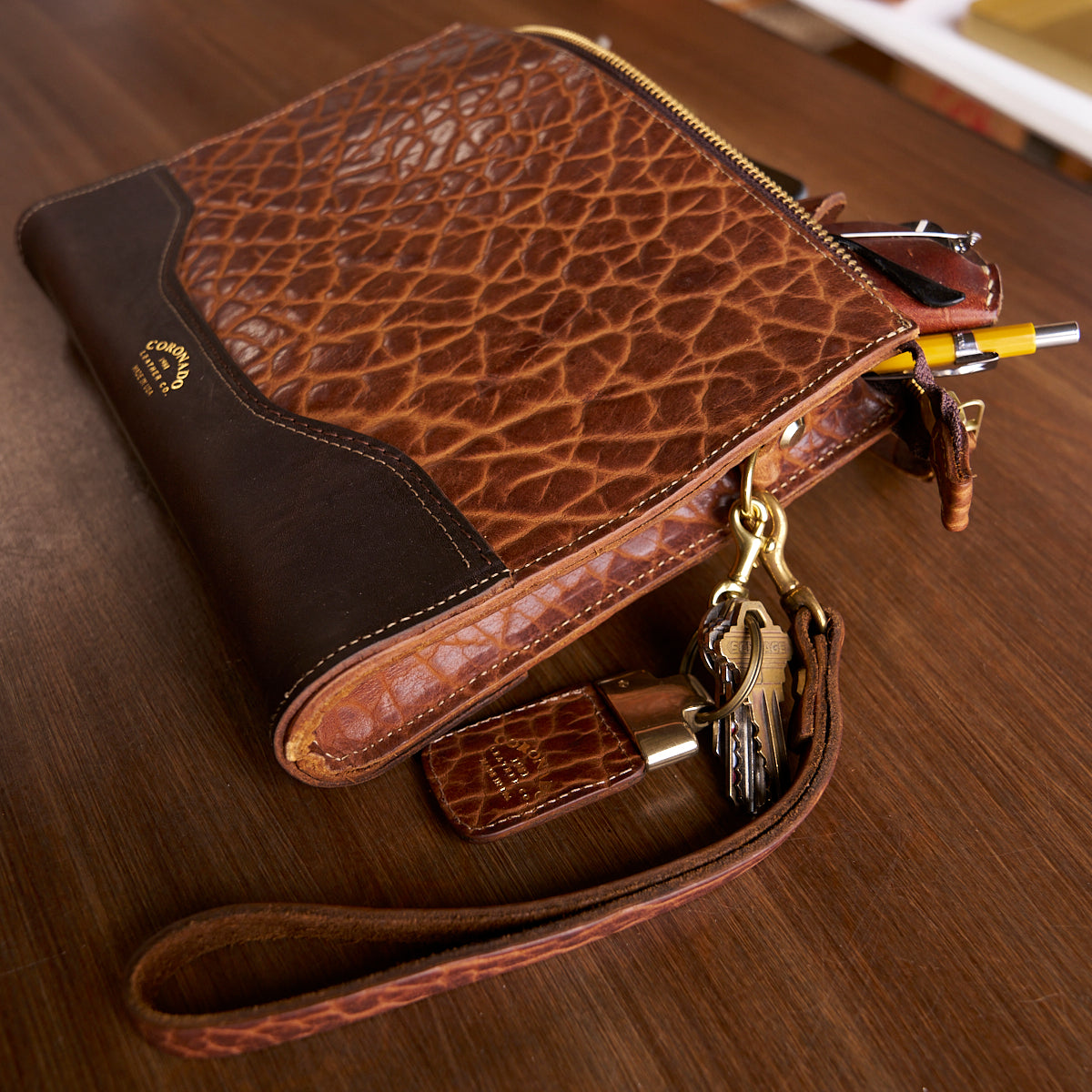 No.194 Bison Utility Pouch | Walnut