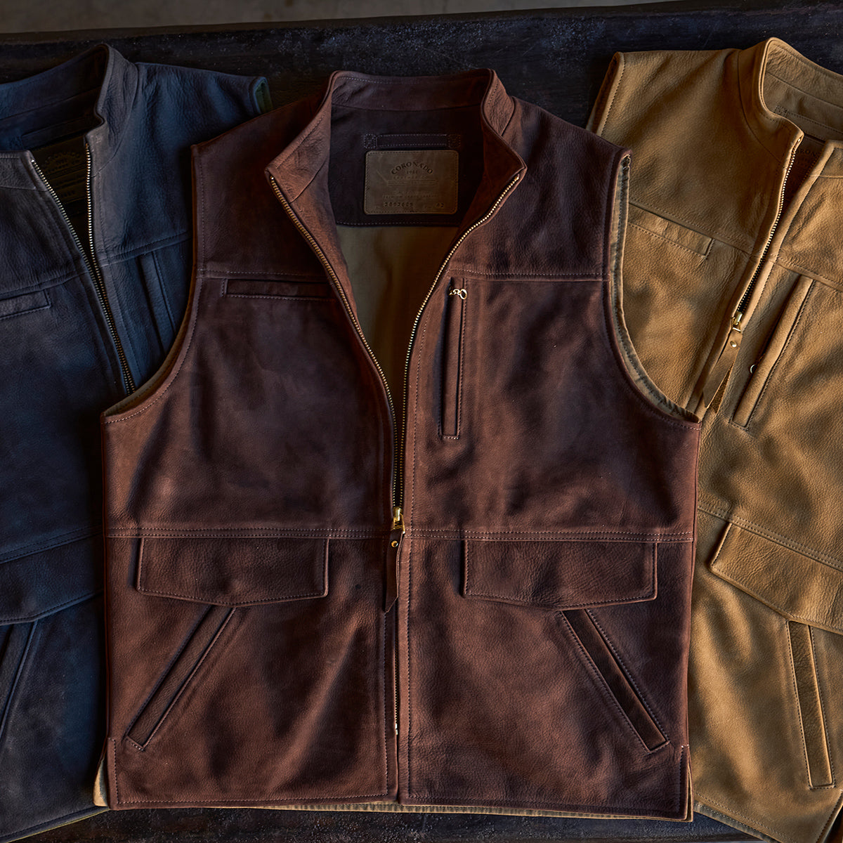 No.209 Kodiak Travel Vest | Nubuck Coyote Tan