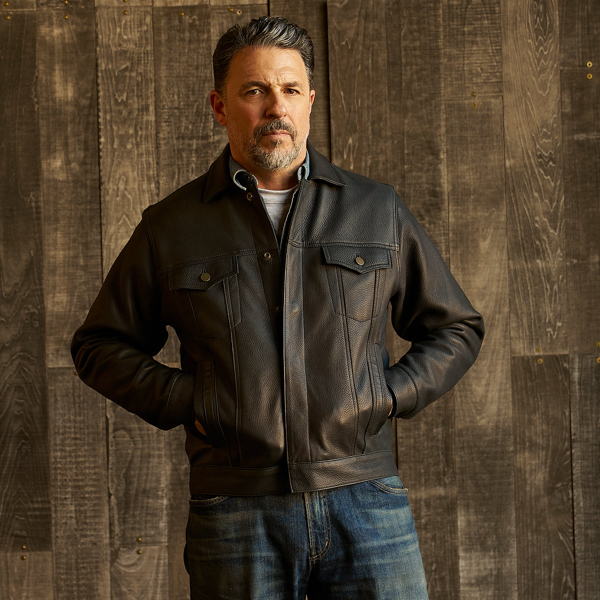 No.210 Dean Jacket | LE Deerskin Black x15