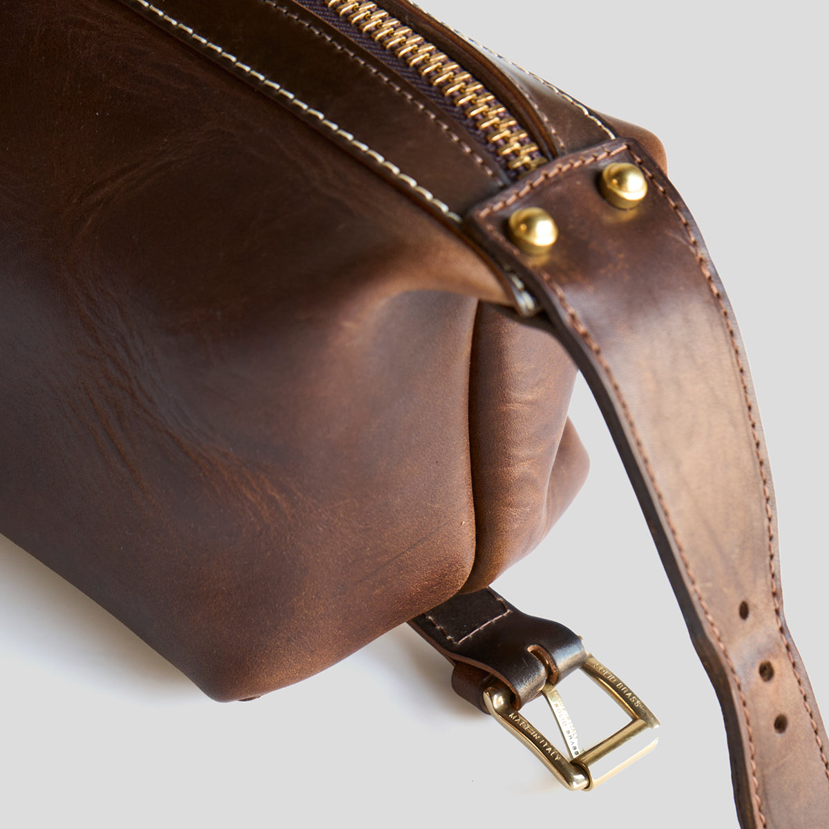 No.299 Travel Dopp | Horween® Brown Dublin & Shell LE
