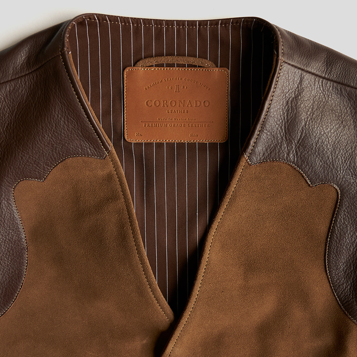 No.169 Garrison Vest | Brown Suede