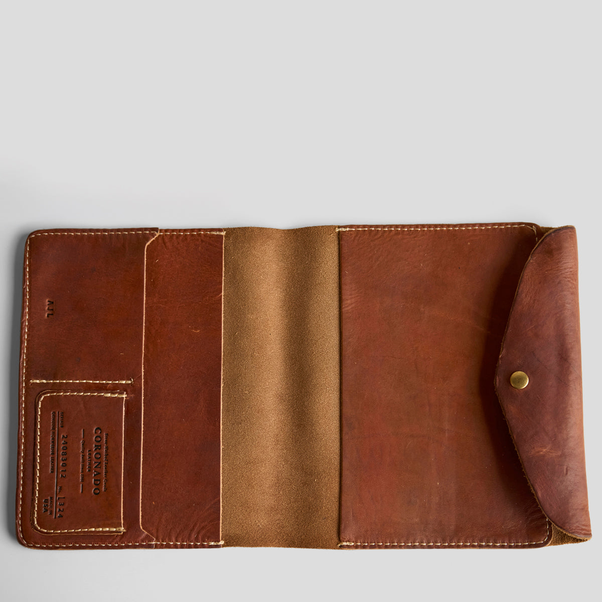 No.324 A5 Flap Folio | Stone-Washed Horween®
