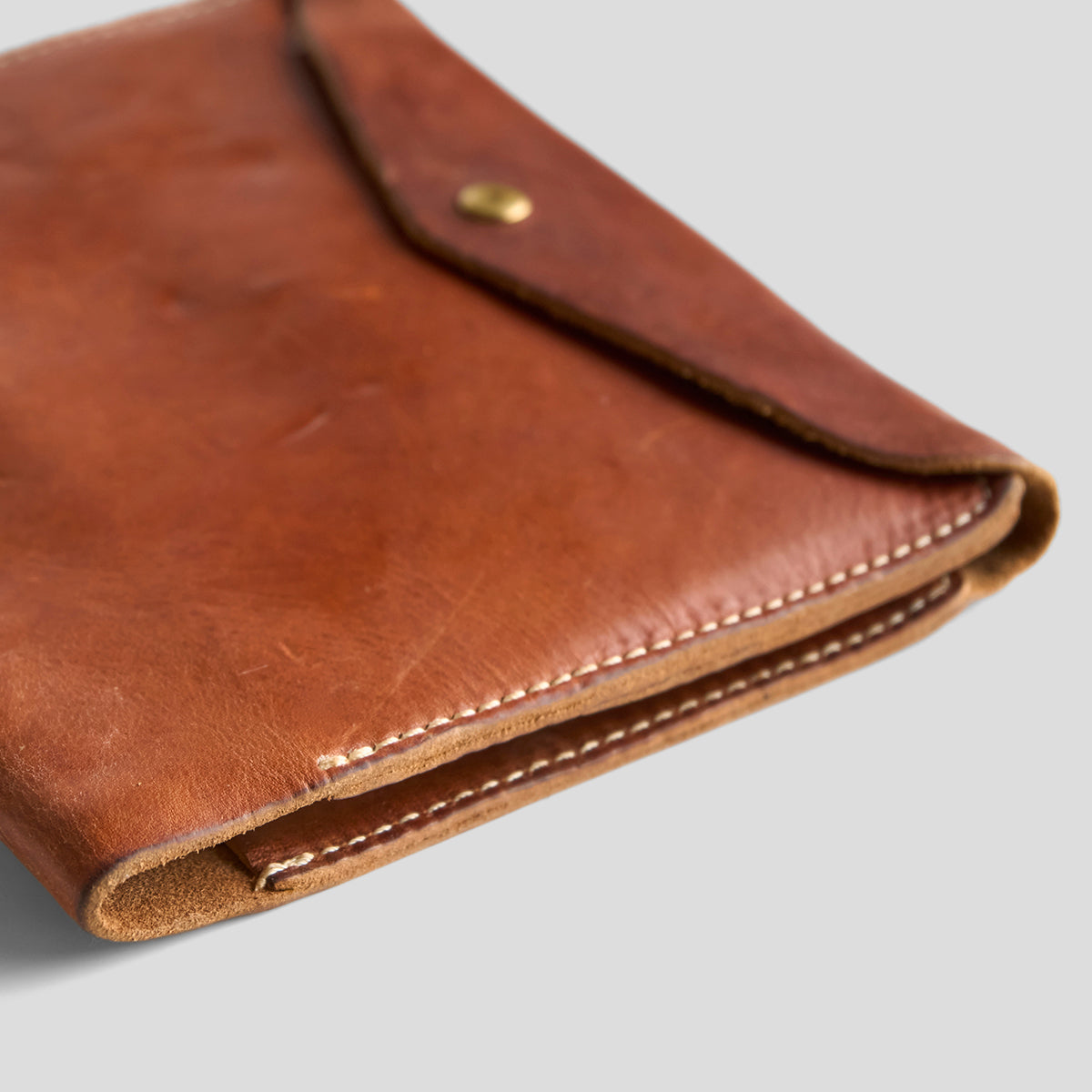 No.324 A5 Flap Folio | Stone-Washed Horween®