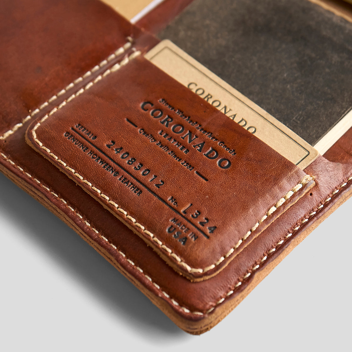 No.324 A5 Flap Folio | Stone-Washed Horween®