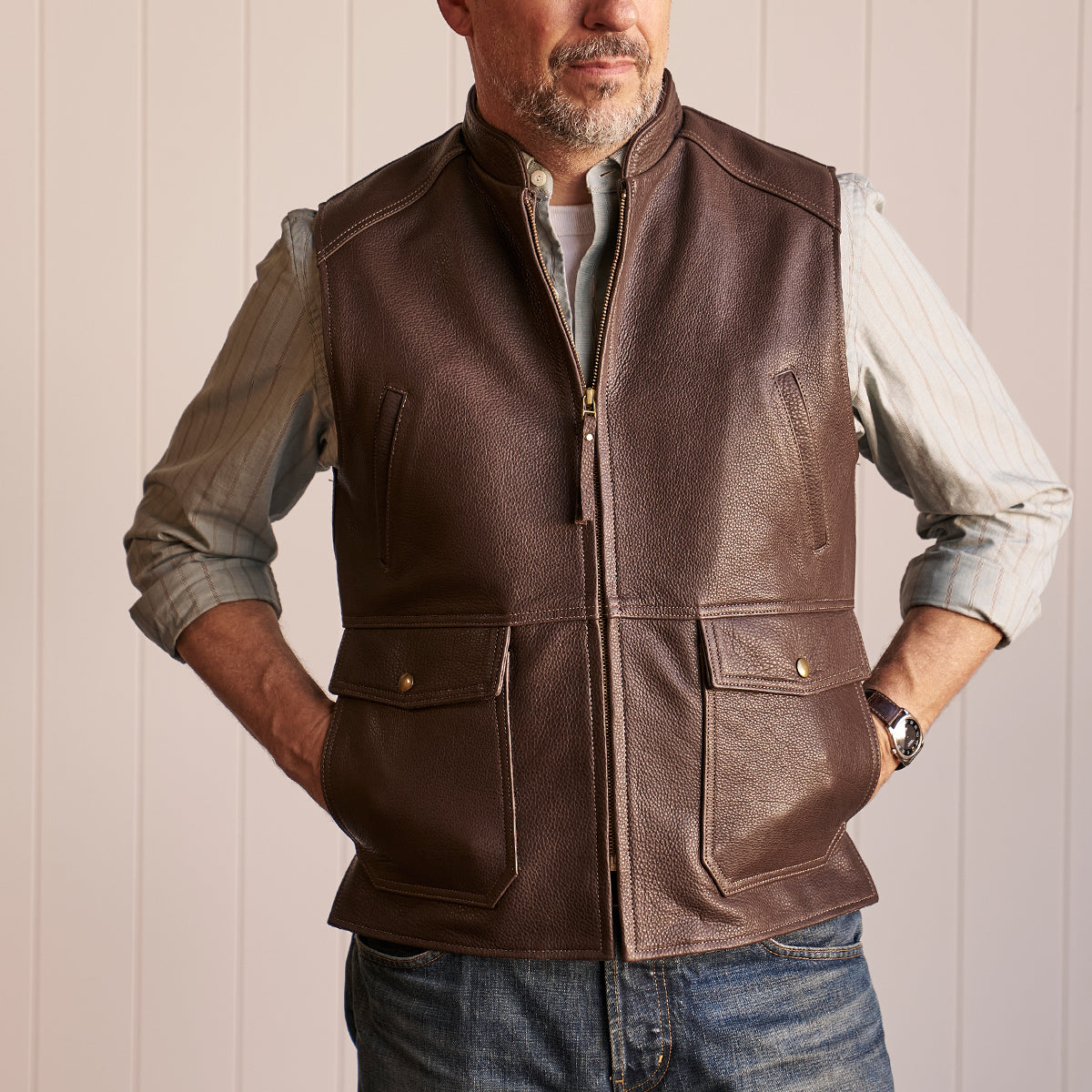 NO.330 Shelby II Vest | Bison Brown