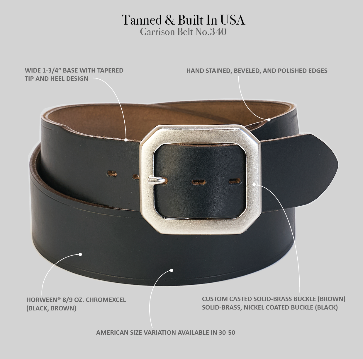 The No.340 Garrison Belt | CXL Black