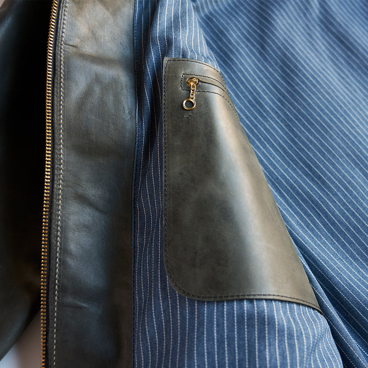 No.65 Vintage Horsehide Jacket | Marbled Charcoal