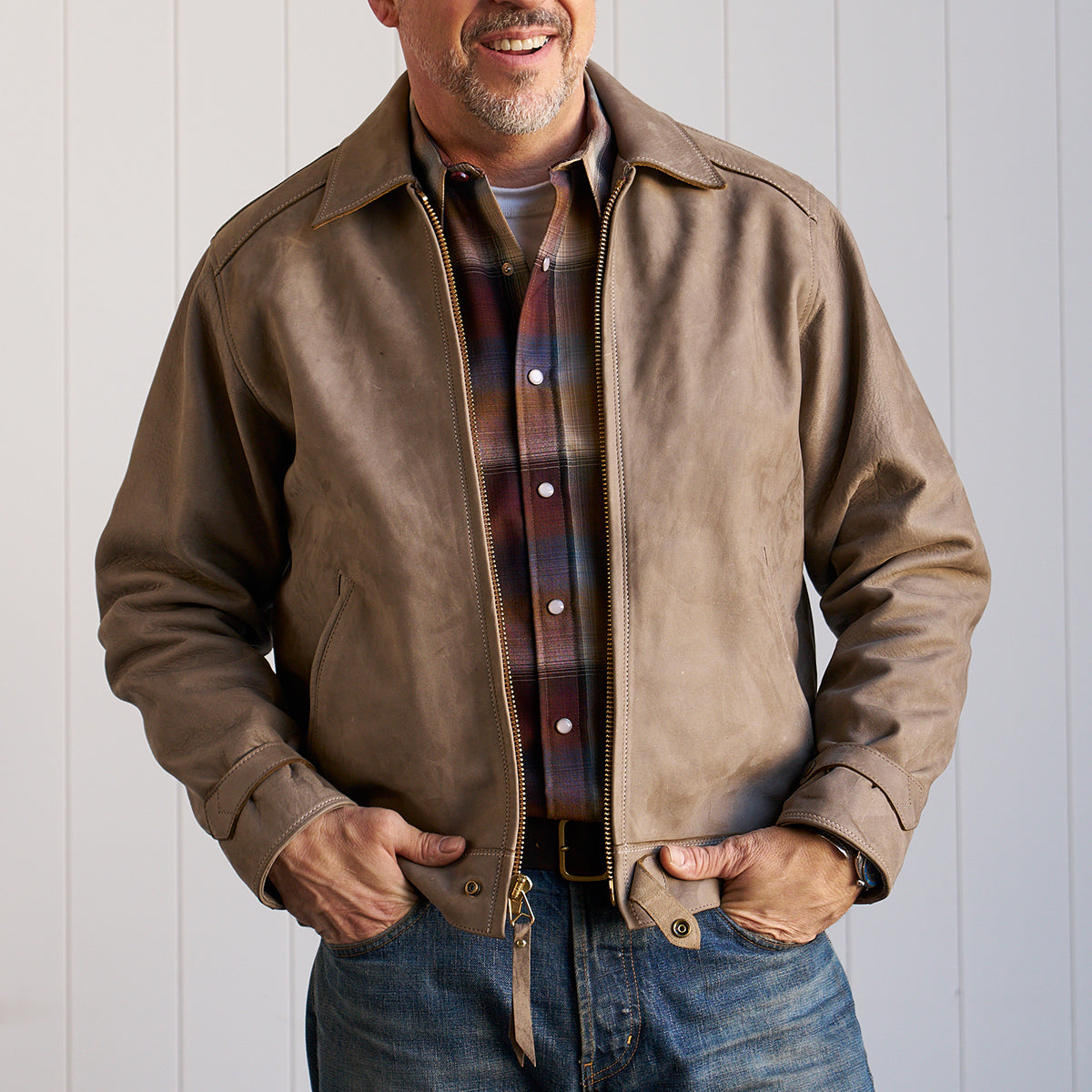No.69 Union Jacket | Olive-Tanned Horsehide (Coyote)
