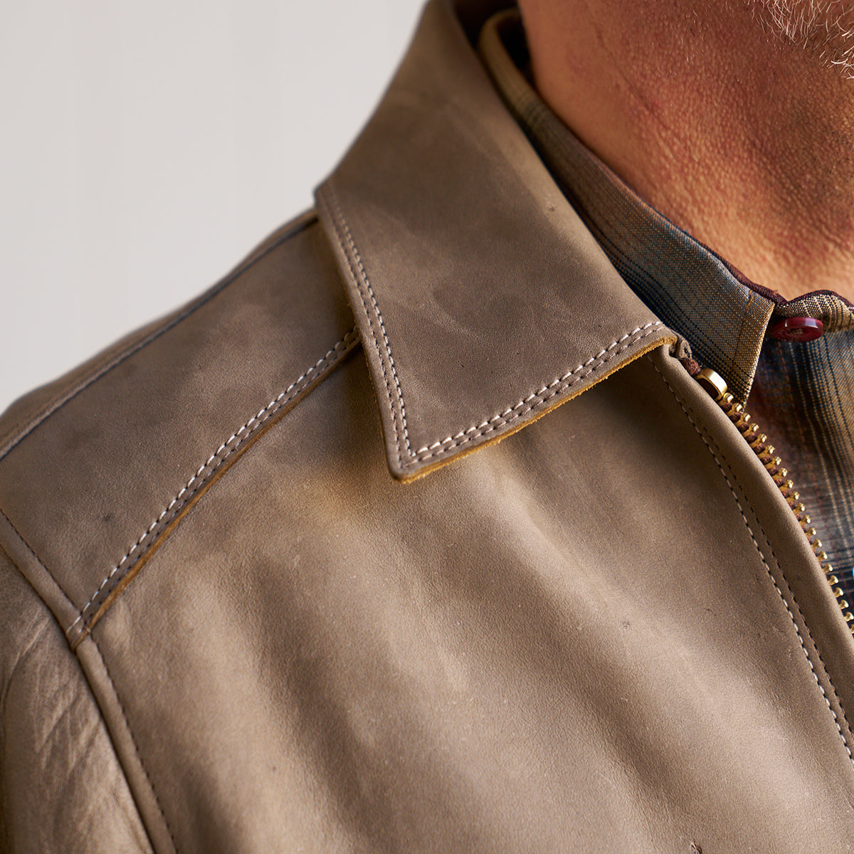 No.69 Union Jacket | Olive-Tanned Horsehide (Coyote)
