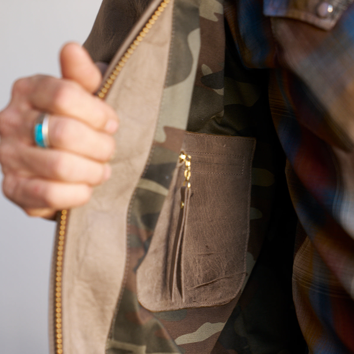 No.69 Union Jacket | Olive-Tanned Horsehide (Coyote)