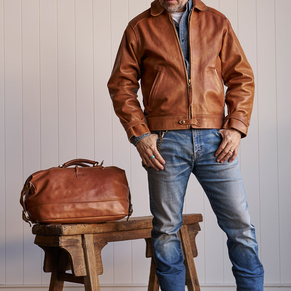 No.69 Union Jacket | Stone-Washed Horween® DHF Horsehide