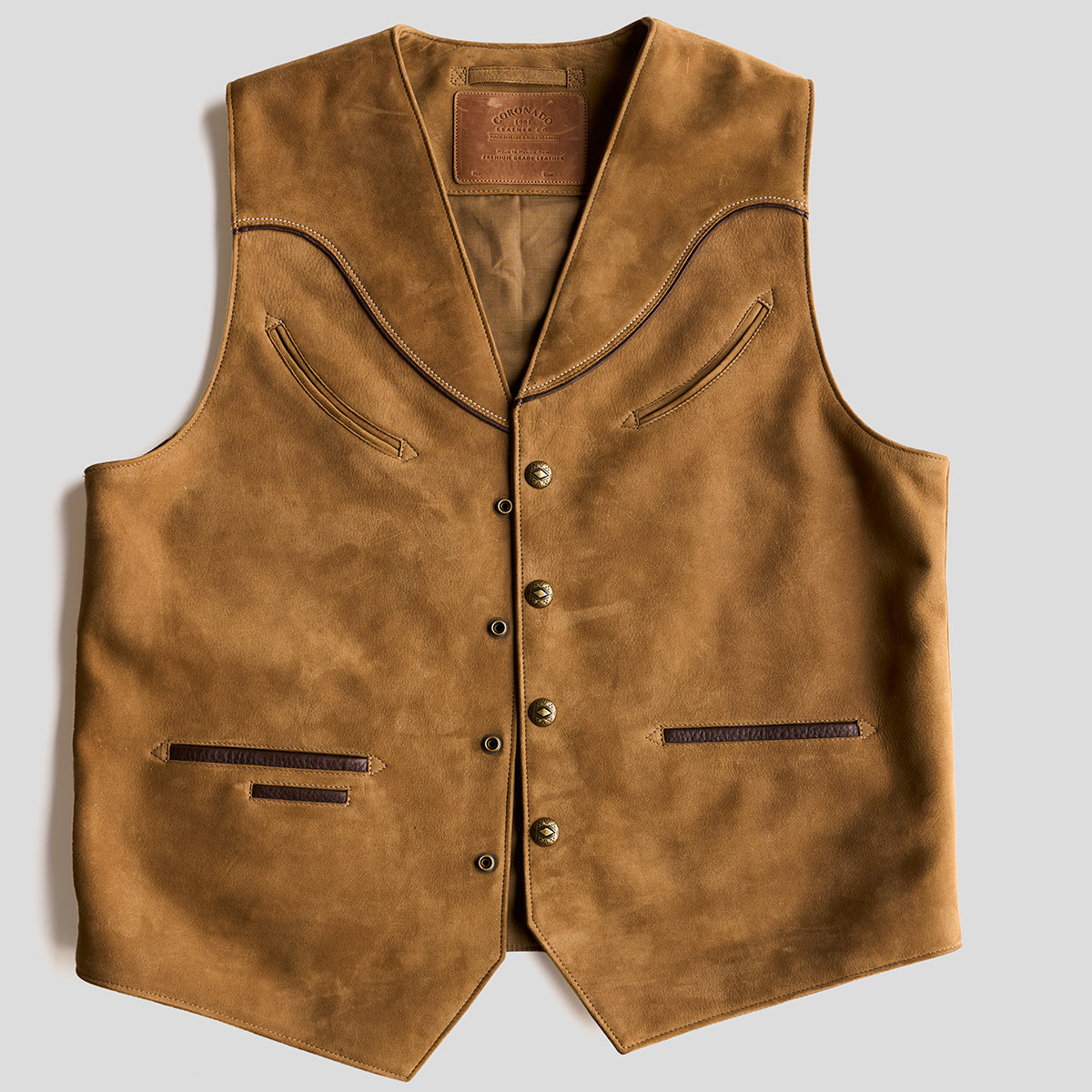 No.484 Vaquero Vest | Coyote Tan Nubuck
