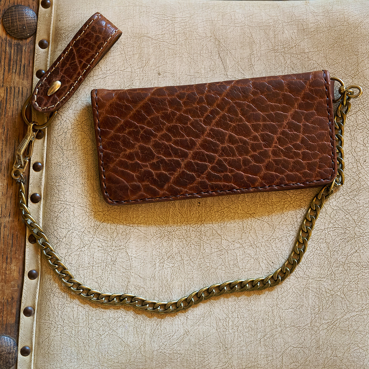 No.830 Handsewn Long Wallet | Bison Walnut