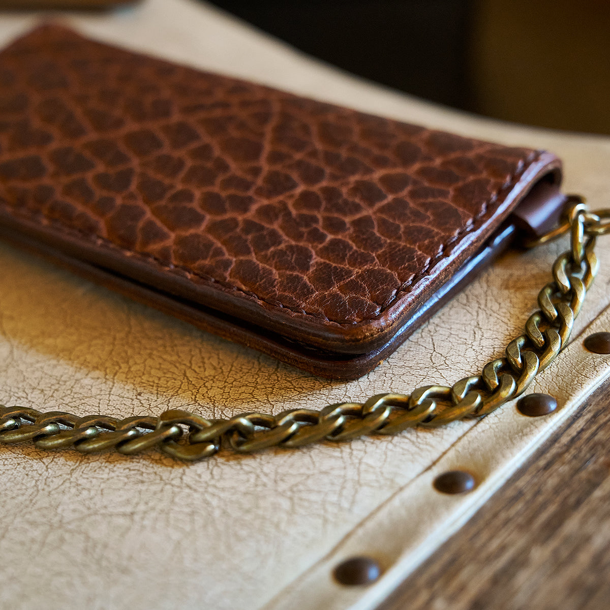 No.830 Handsewn Long Wallet | Bison Walnut