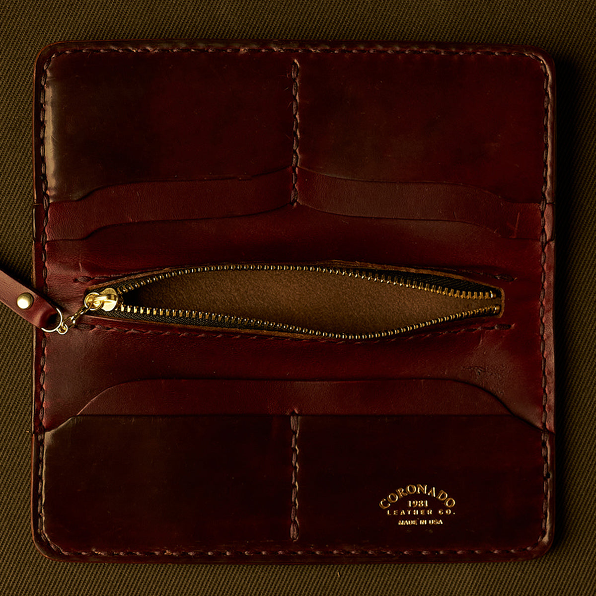 No.830 Handsewn Long Wallet | Bison Walnut