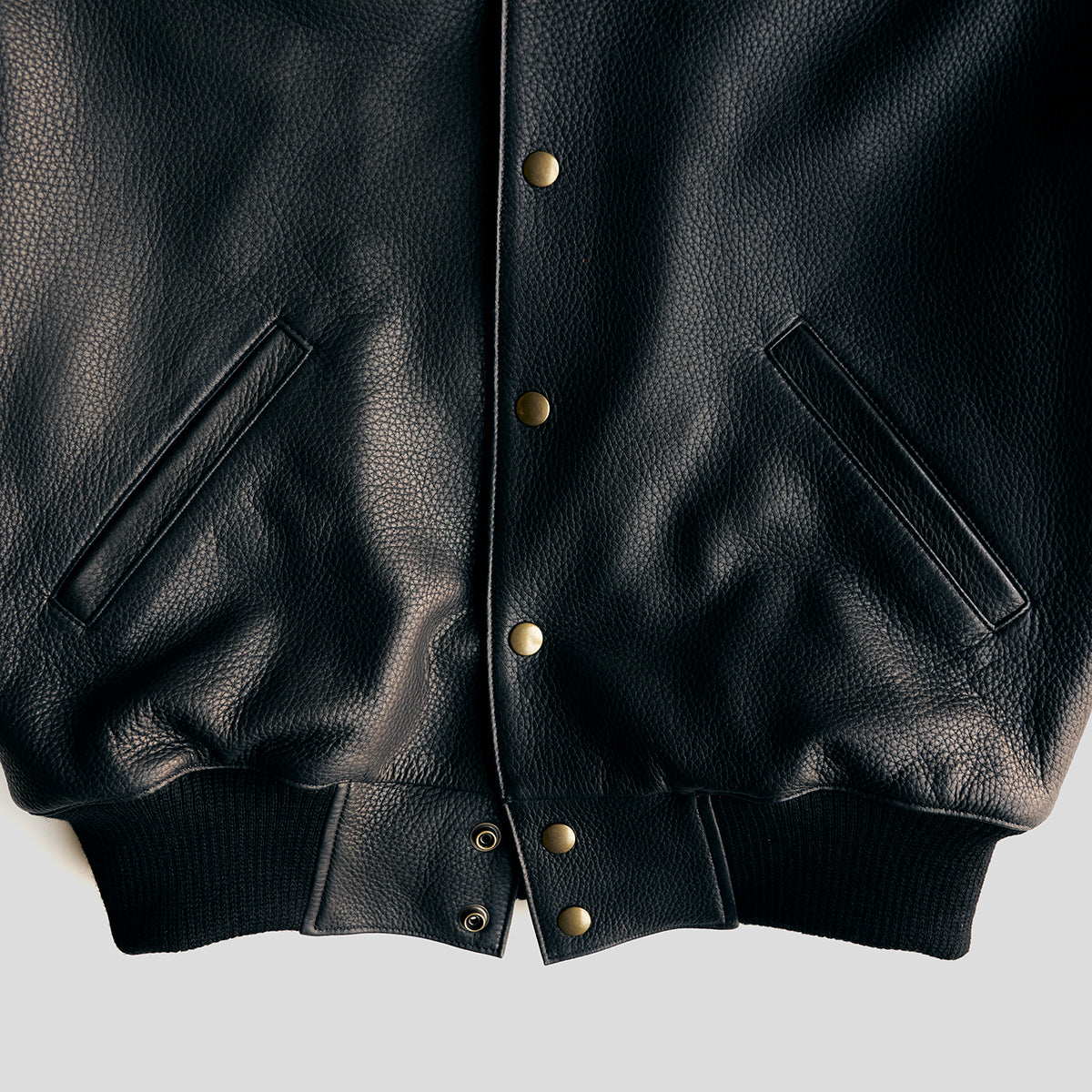 No.415 Vintage Snap Raglan | Black Italian Deerskin