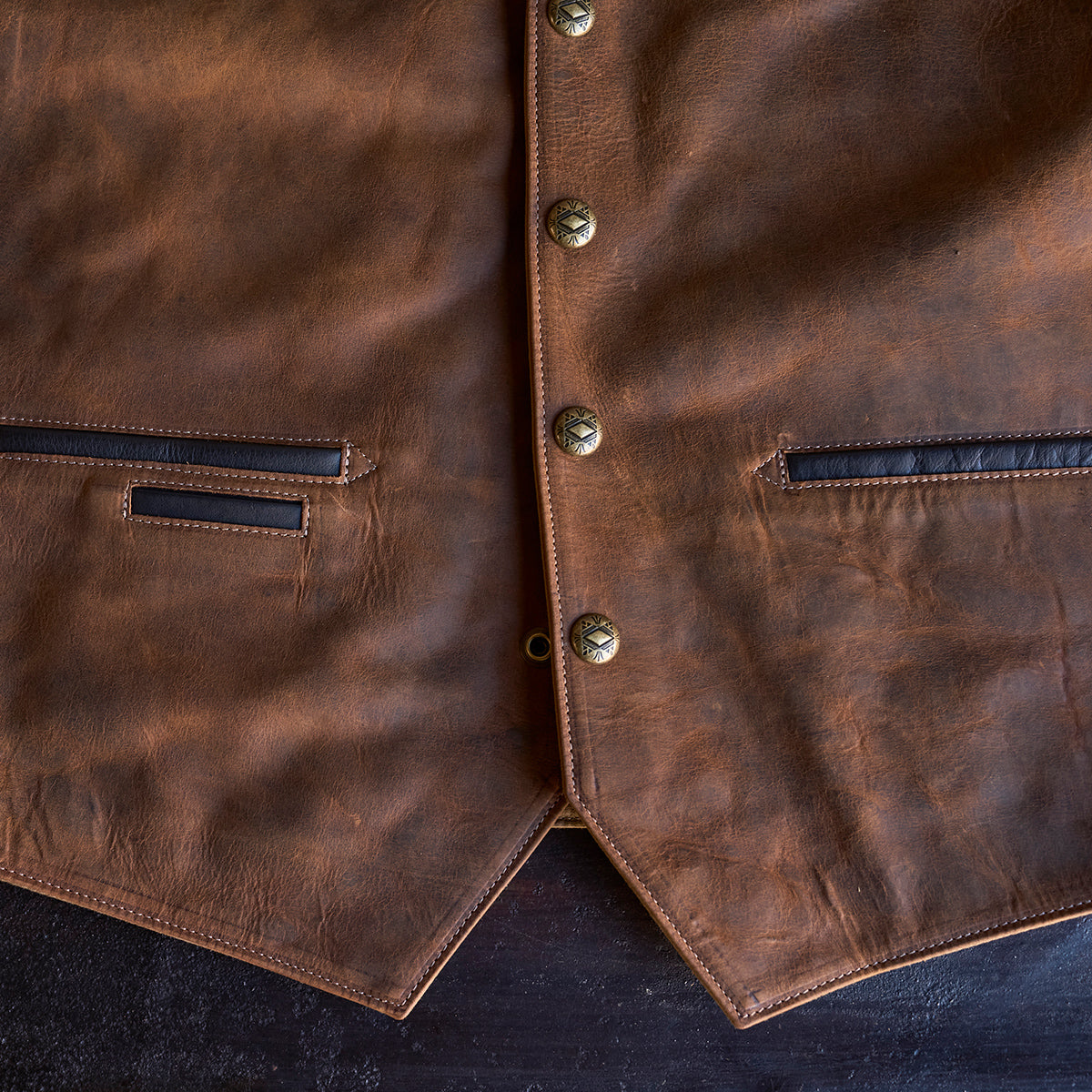 No.484 Vaquero Vest | Indy Bison Brown (LE) x10