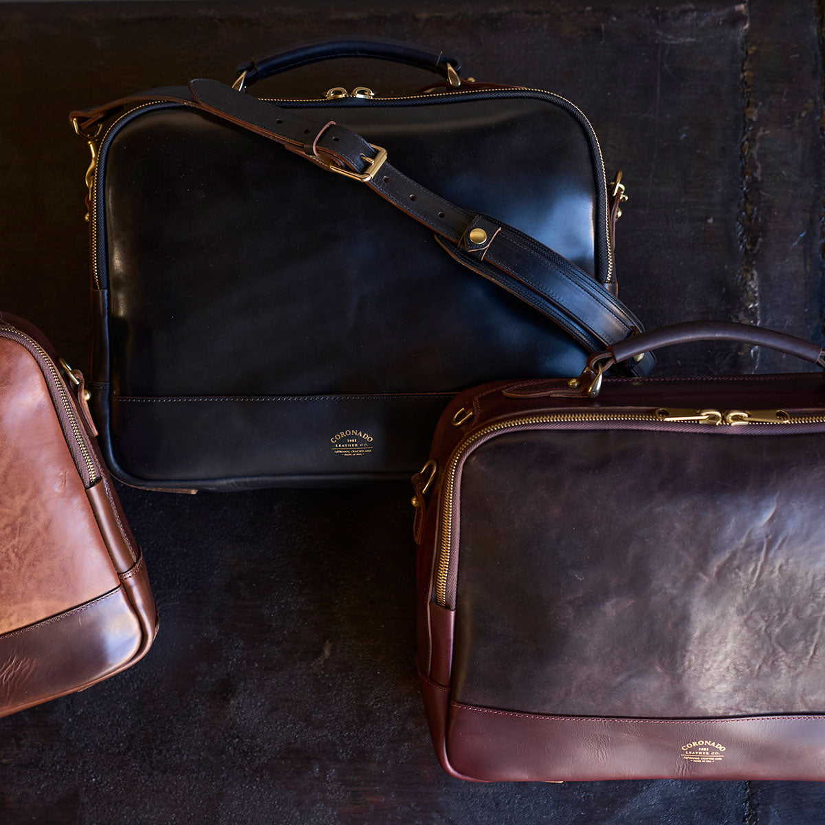 No.541 Chicago Shell Briefcase | Horween® Tumbled Bourbon Cordovan