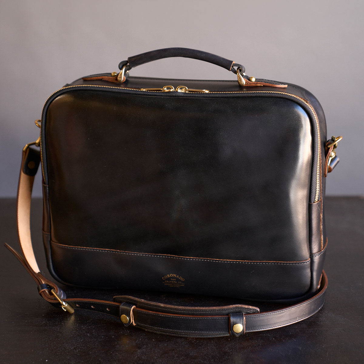 No.541 Chicago Shell Briefcase | Horween® Black Cordovan