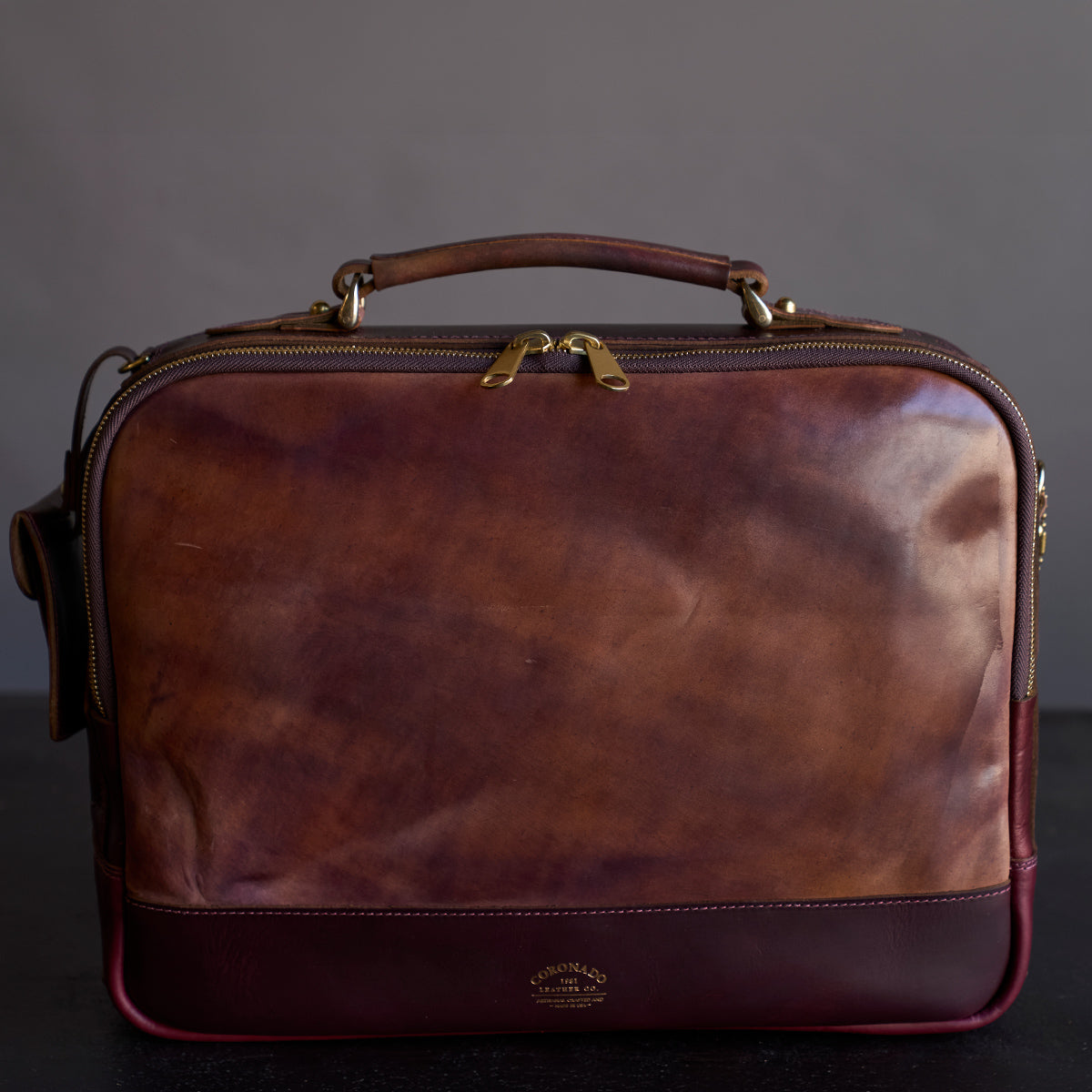 No.541 Chicago Shell Briefcase | Horween® Marbled #8 X2