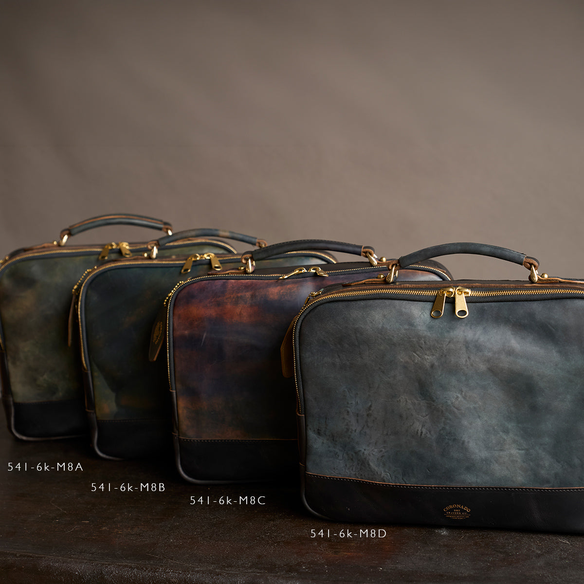 No.541 Chicago Shell Briefcase | Horween® Marbled Black