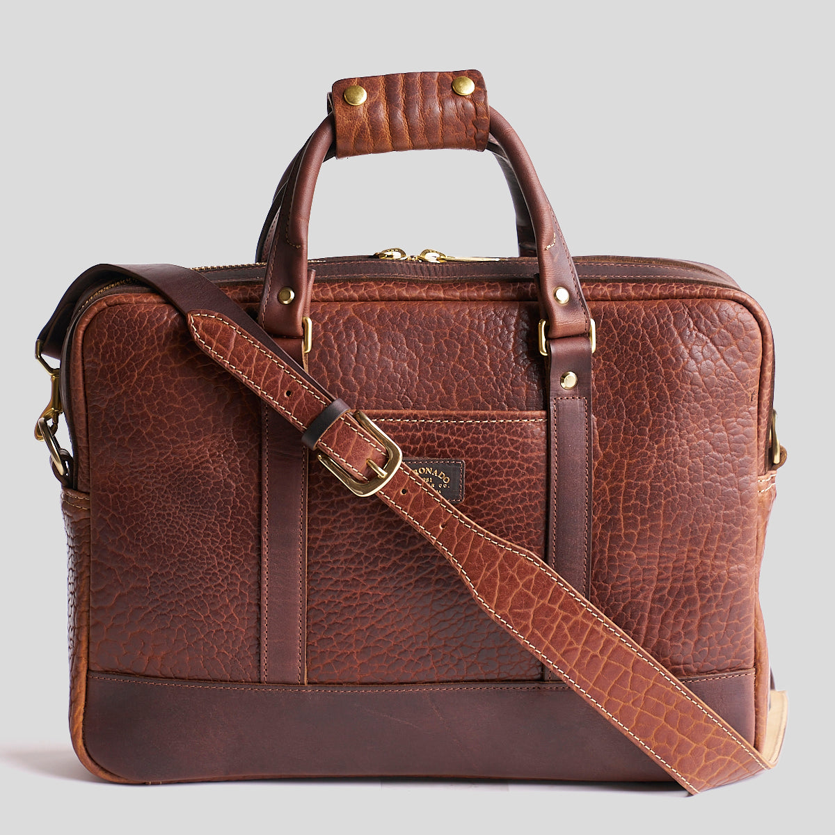 No.551 Slim Briefcase | Bison Walnut