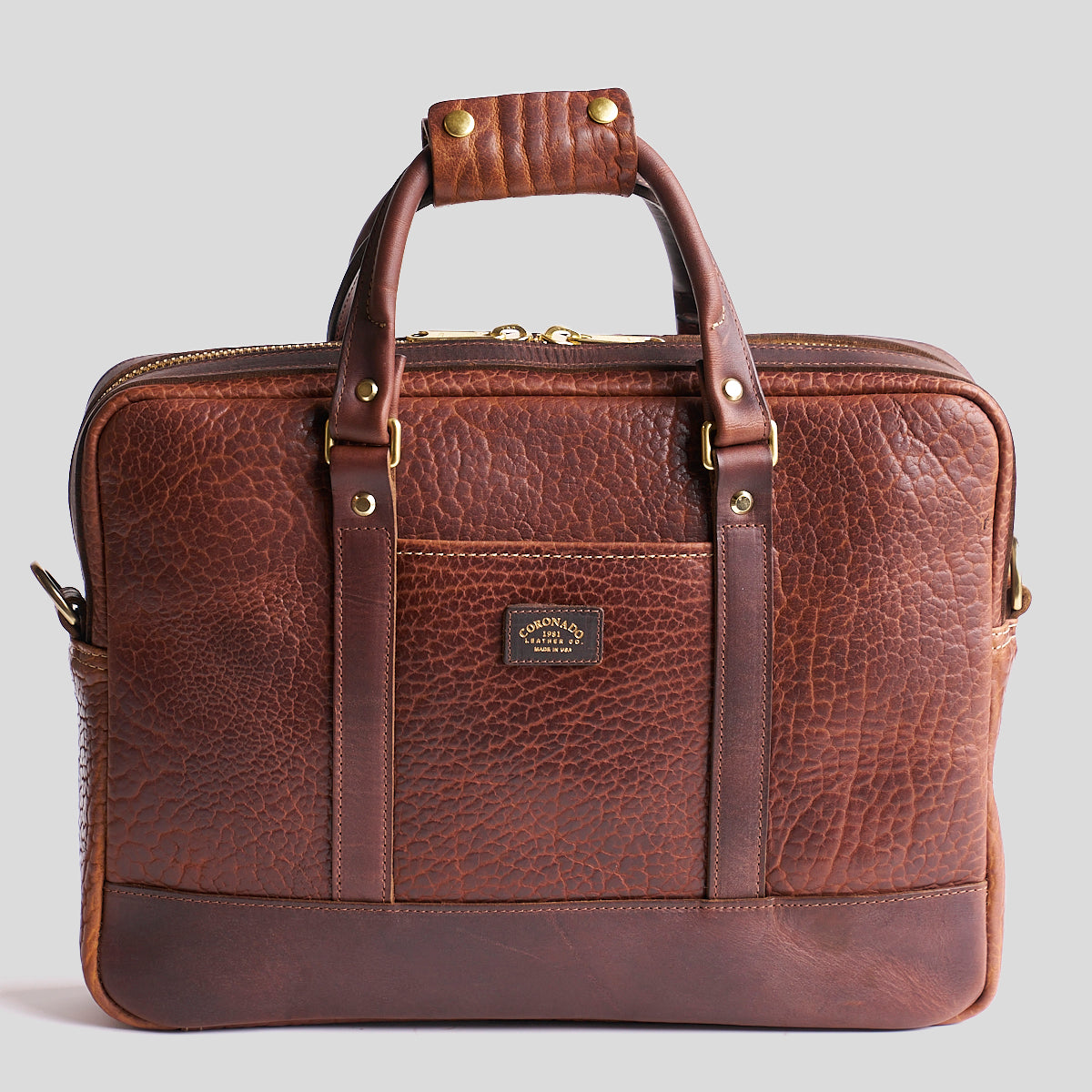 No.551 Slim Briefcase | Bison Walnut