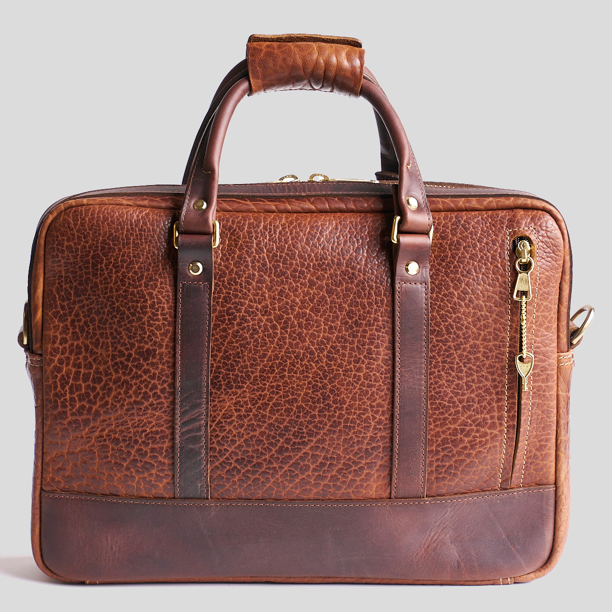 No.551 Slim Briefcase | Bison Walnut