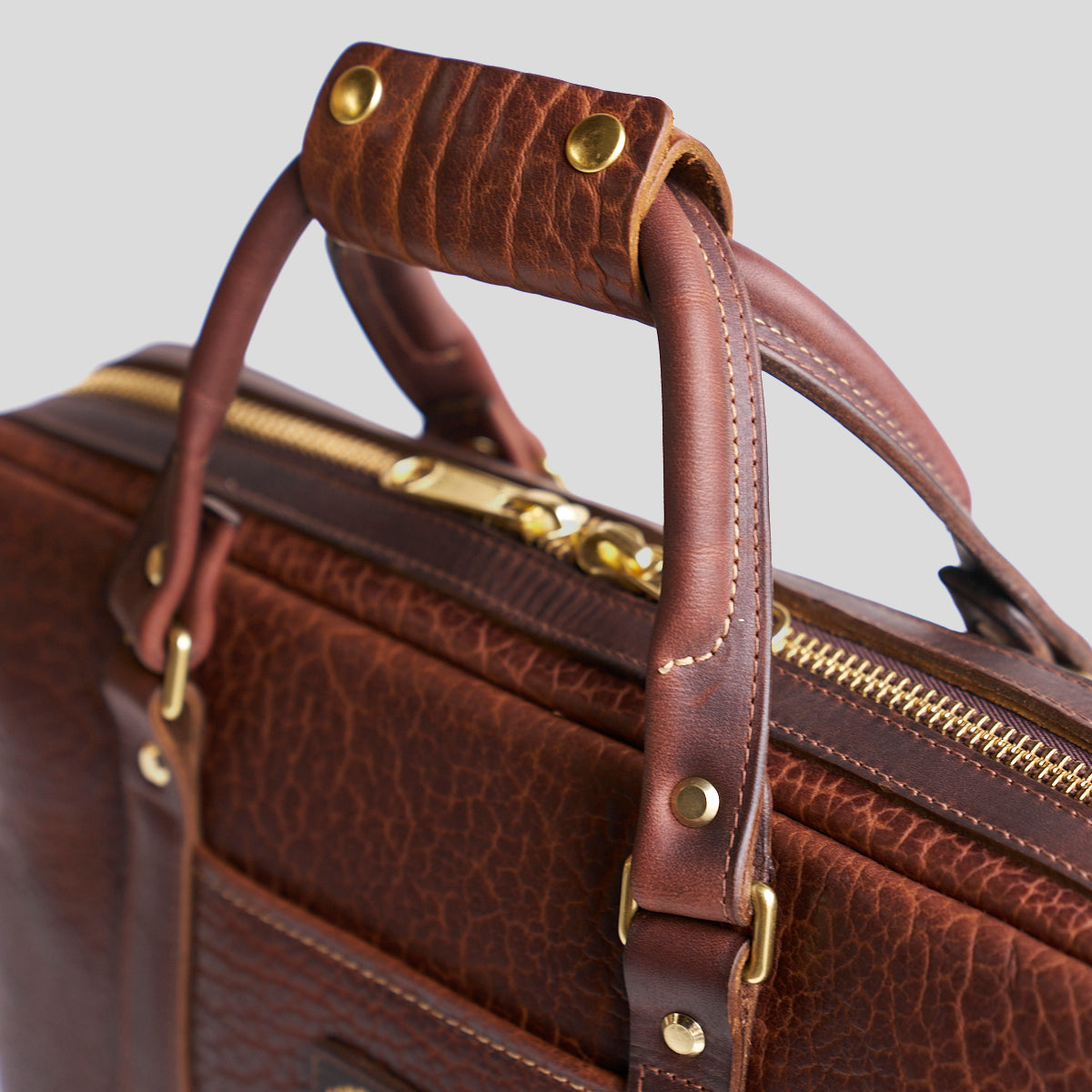 No.551 Slim Briefcase | Bison Walnut