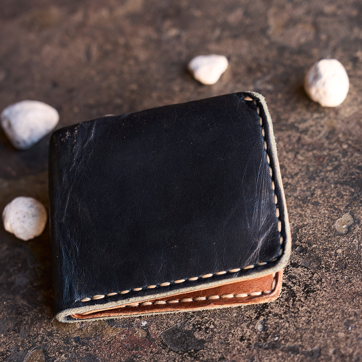 No.623 Stone-Washed Wallet | Horween® Indigo