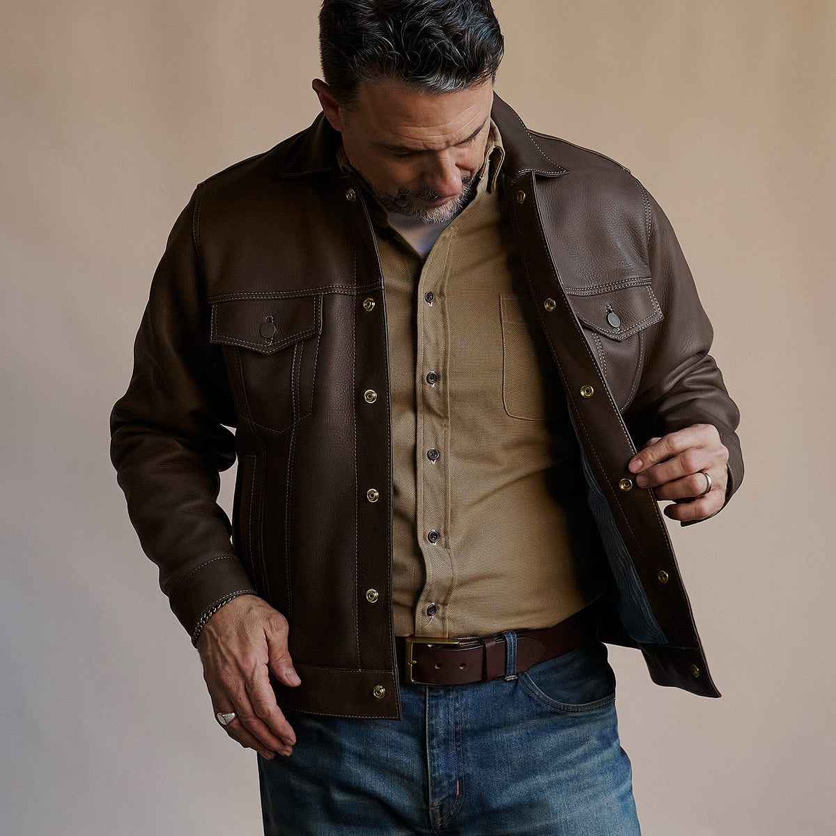 No.210 Dean Jacket | Deerskin Brown