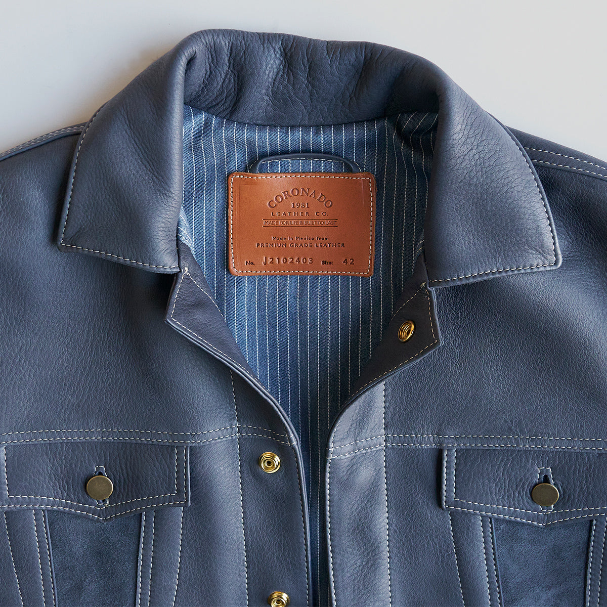 No.210 Dean Jacket | LE Deerskin Indigo