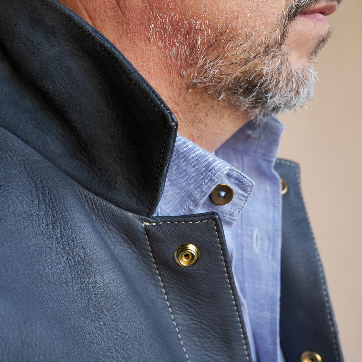 No.210 Dean Jacket | LE Deerskin Indigo
