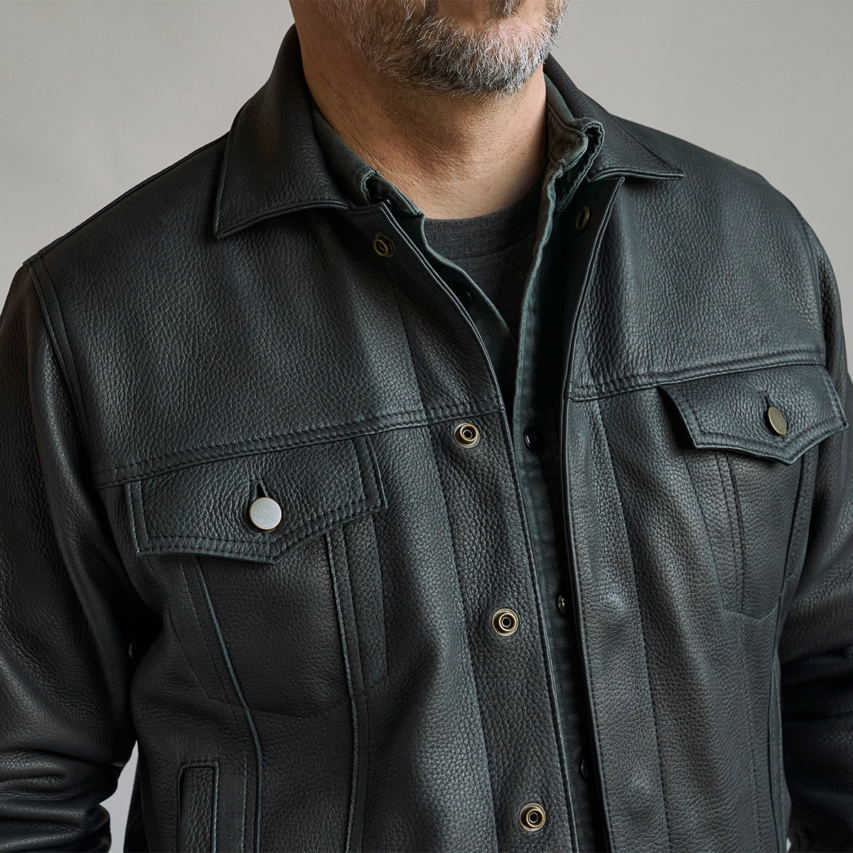 No.210 Dean Jacket | LE Deerskin Black x15