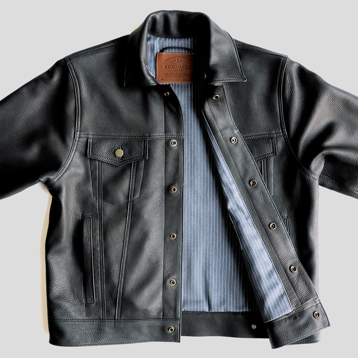 No.210 Dean Jacket | LE Deerskin Black x15