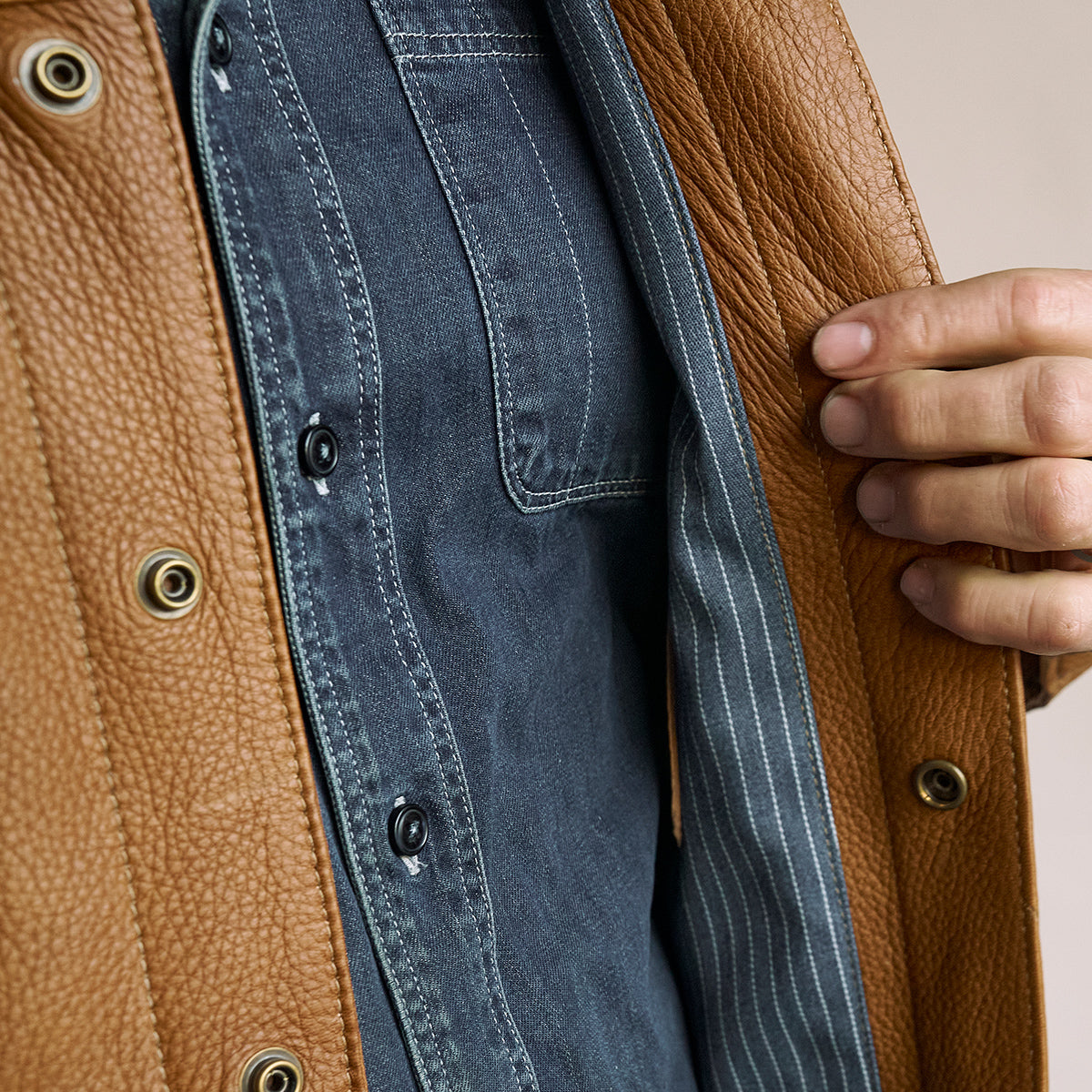 No.210 Dean Jacket | LE Deerskin Brown