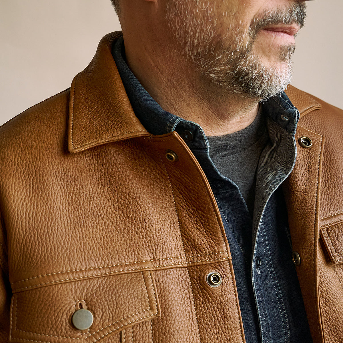 No.210 Dean Jacket | LE Deerskin Brown