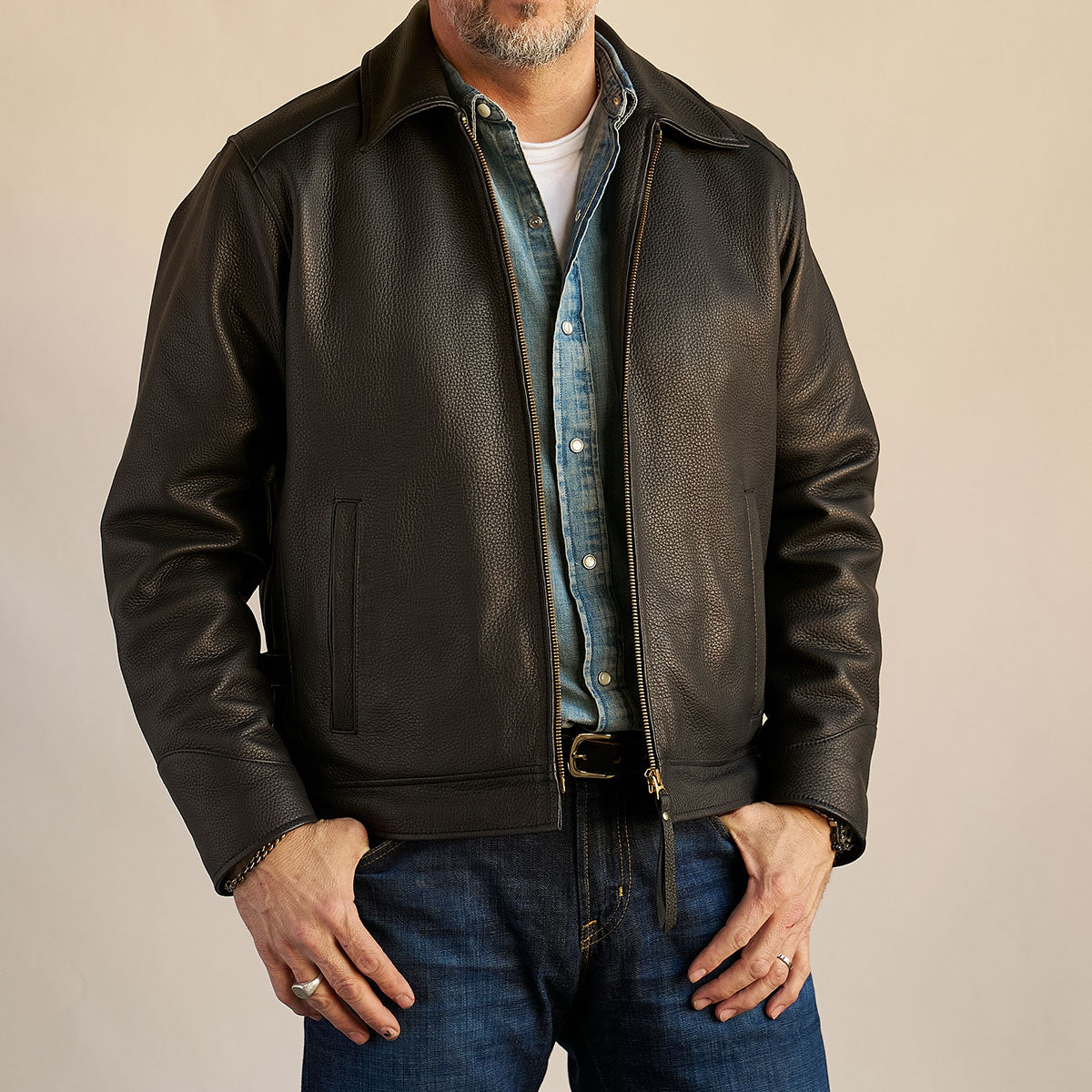 No.320 Garrison Jacket | Italian Deerskin Tan