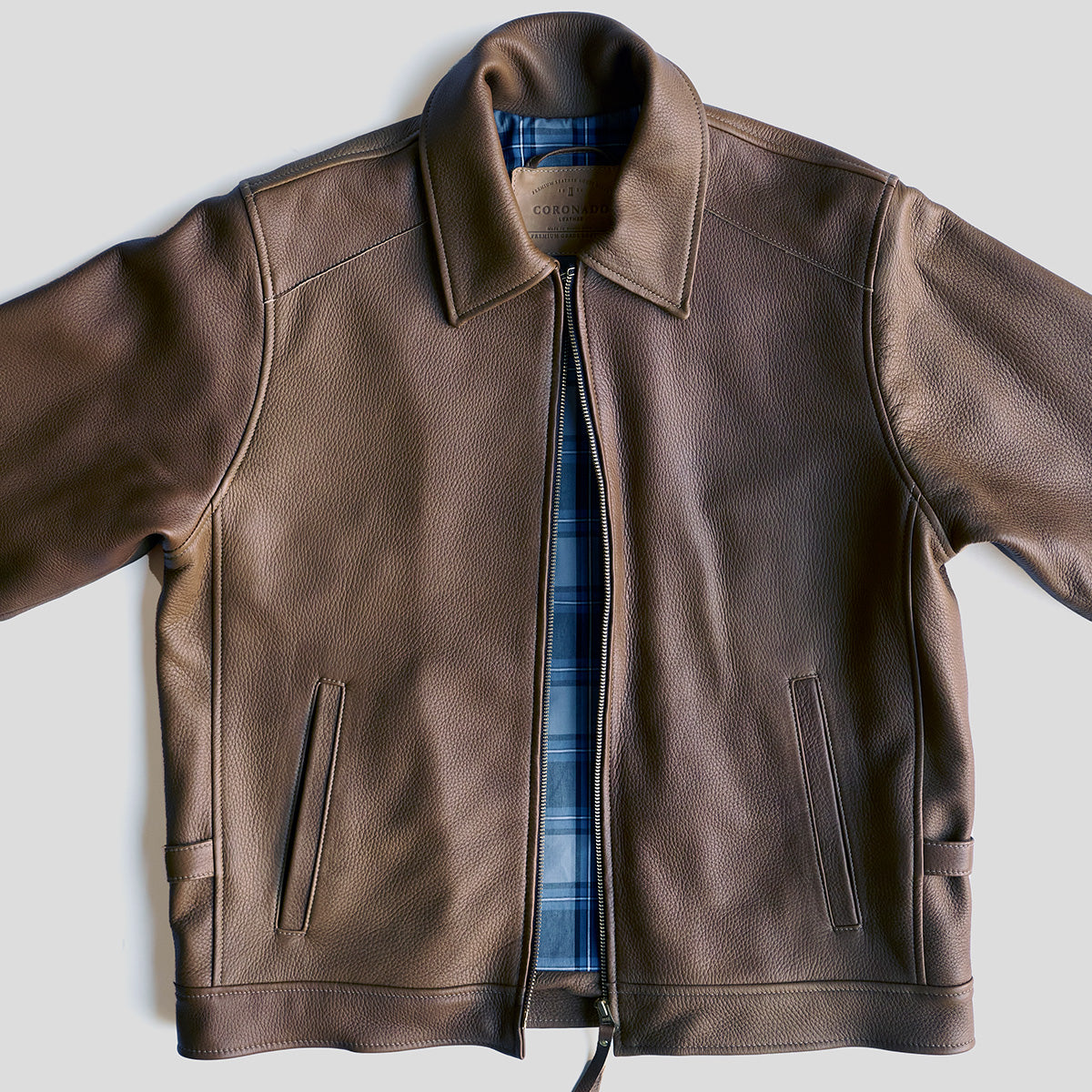 No.320 Garrison Jacket | Italian Deerskin Brown