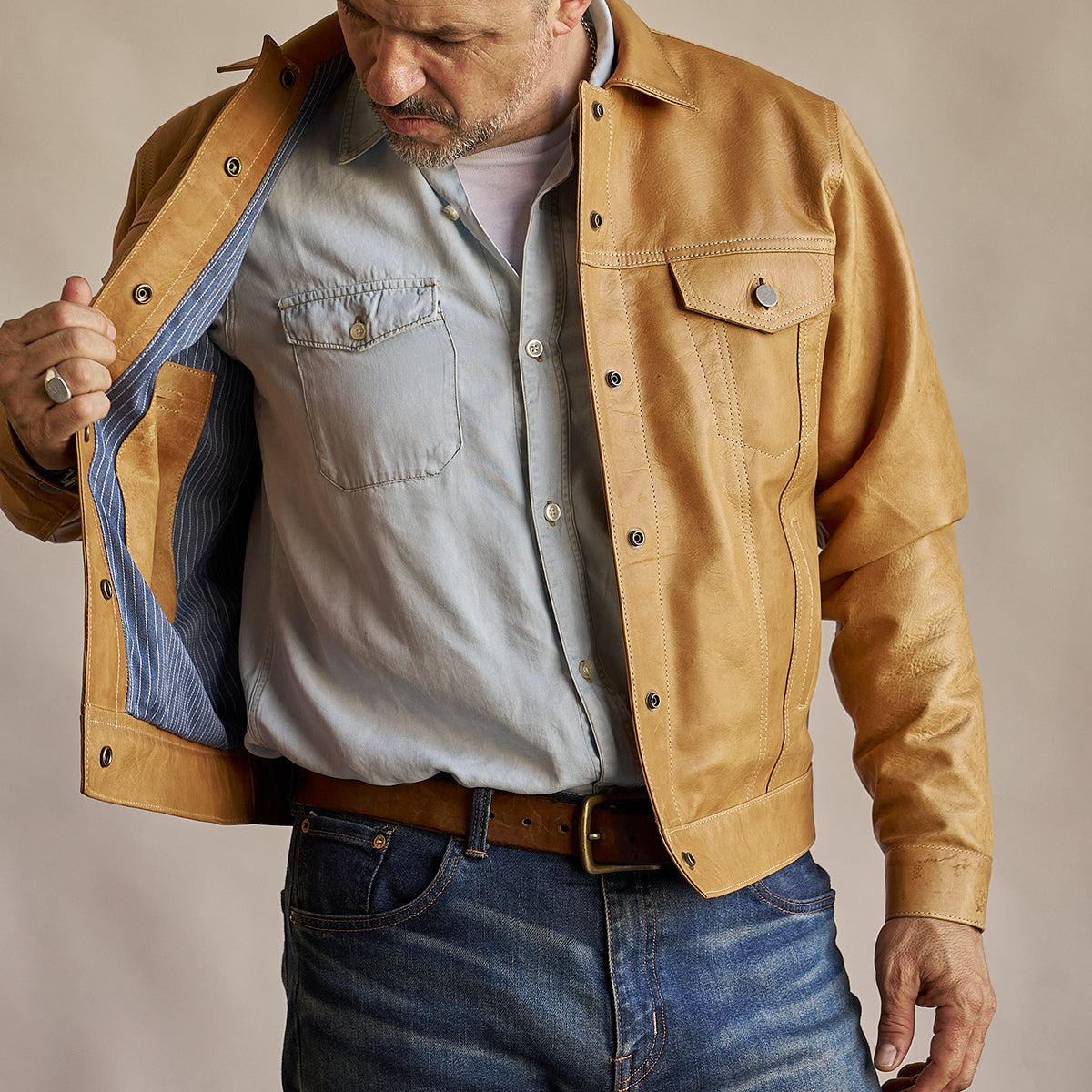 No.210 Dean Jacket | Horween® Horsehide Tan