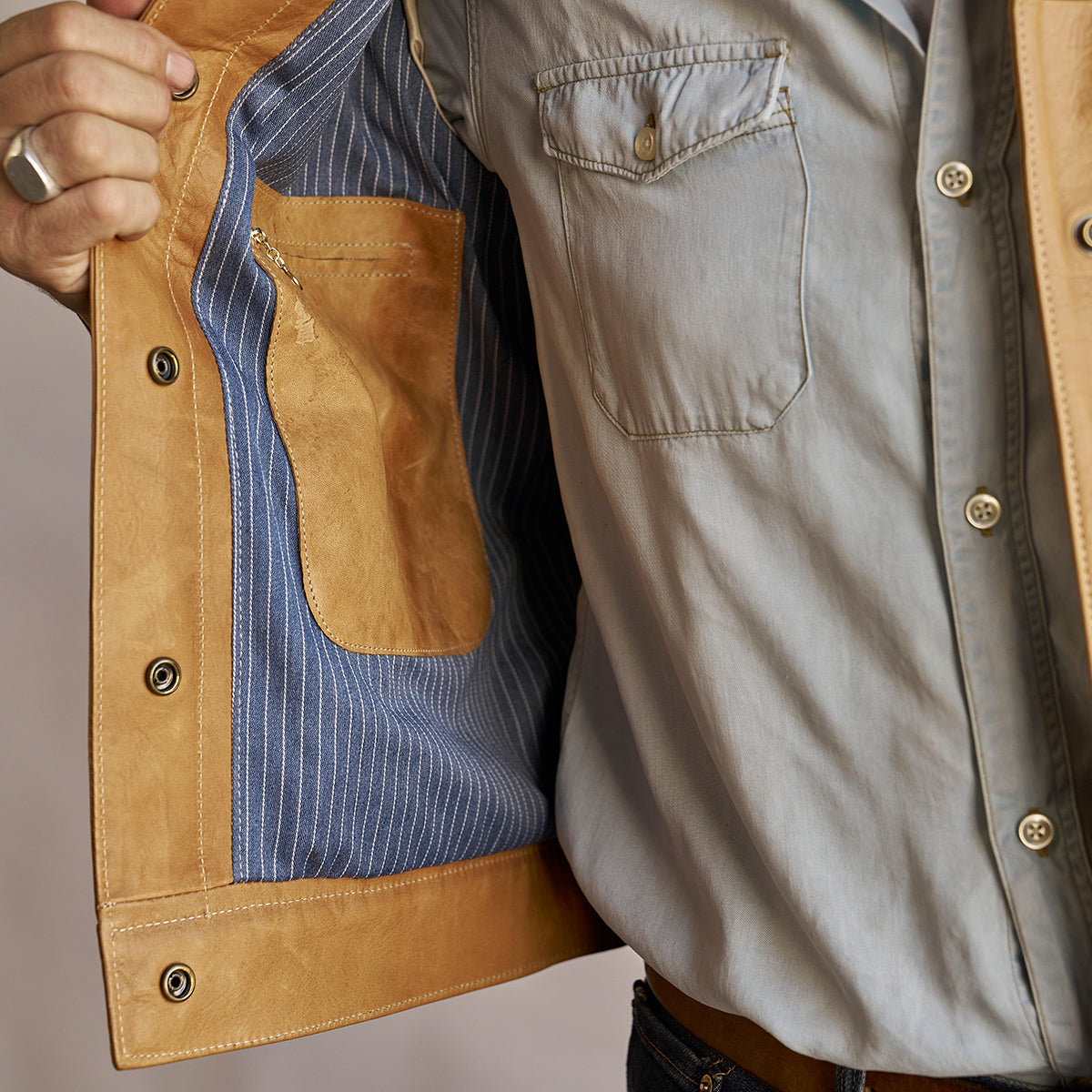No.210 Dean Jacket | Horween® Horsehide Tan