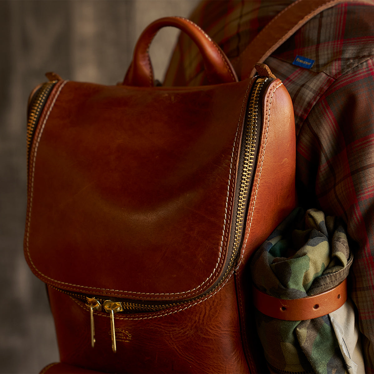 No.750 Top-Zip Backpack | Bison Walnut