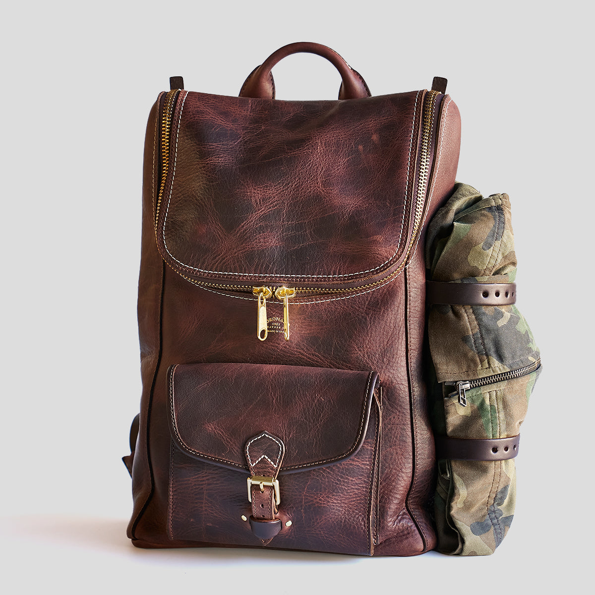 No.750 Top-Zip Backpack | Dearborn Brown