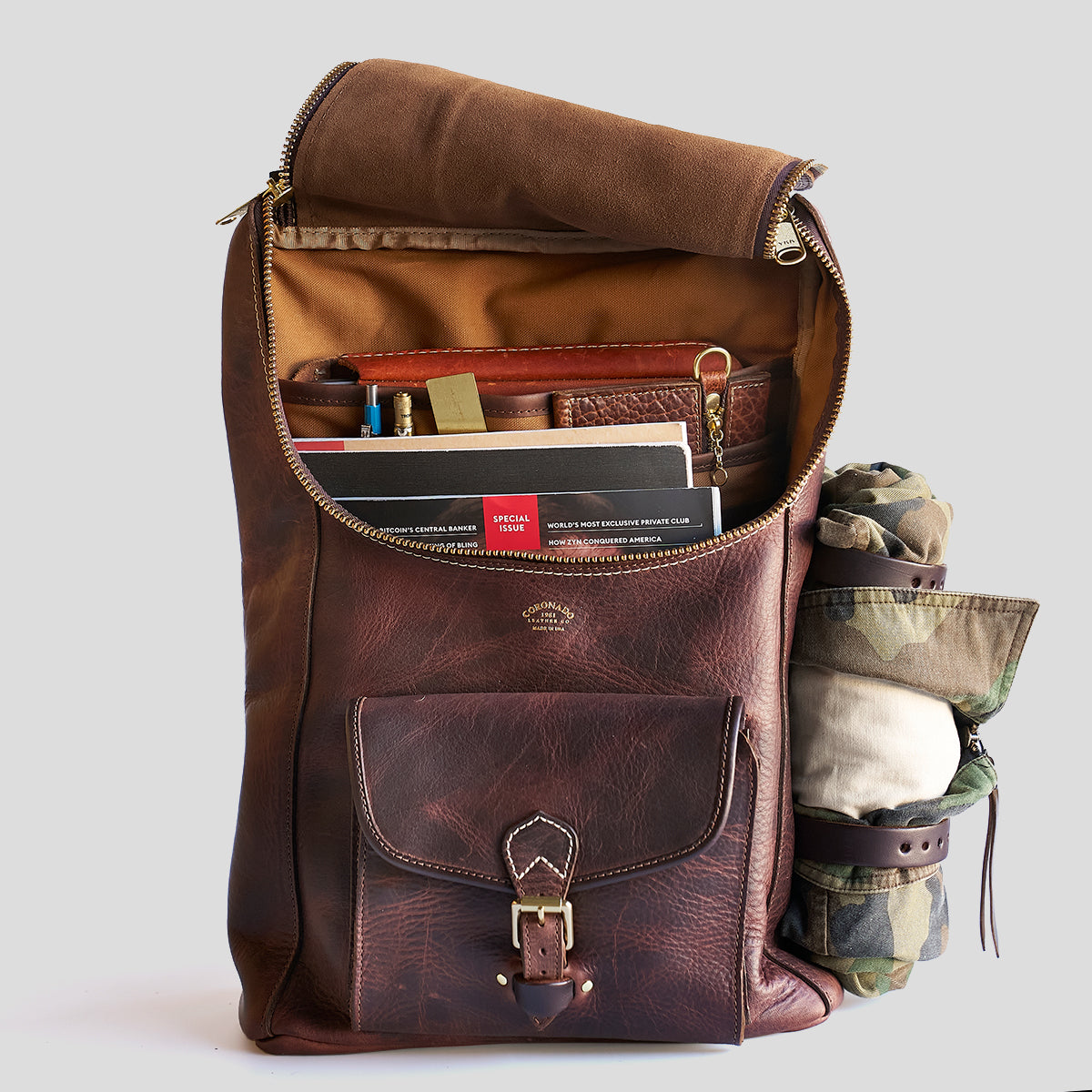 No.750 Top-Zip Backpack | Dearborn Brown